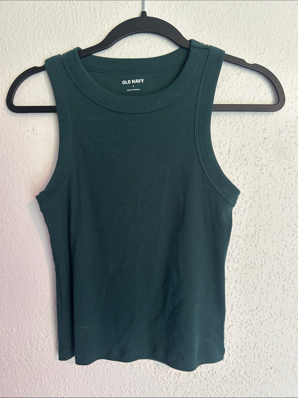 Old Navy Women's Forest Green Ribbed Tank